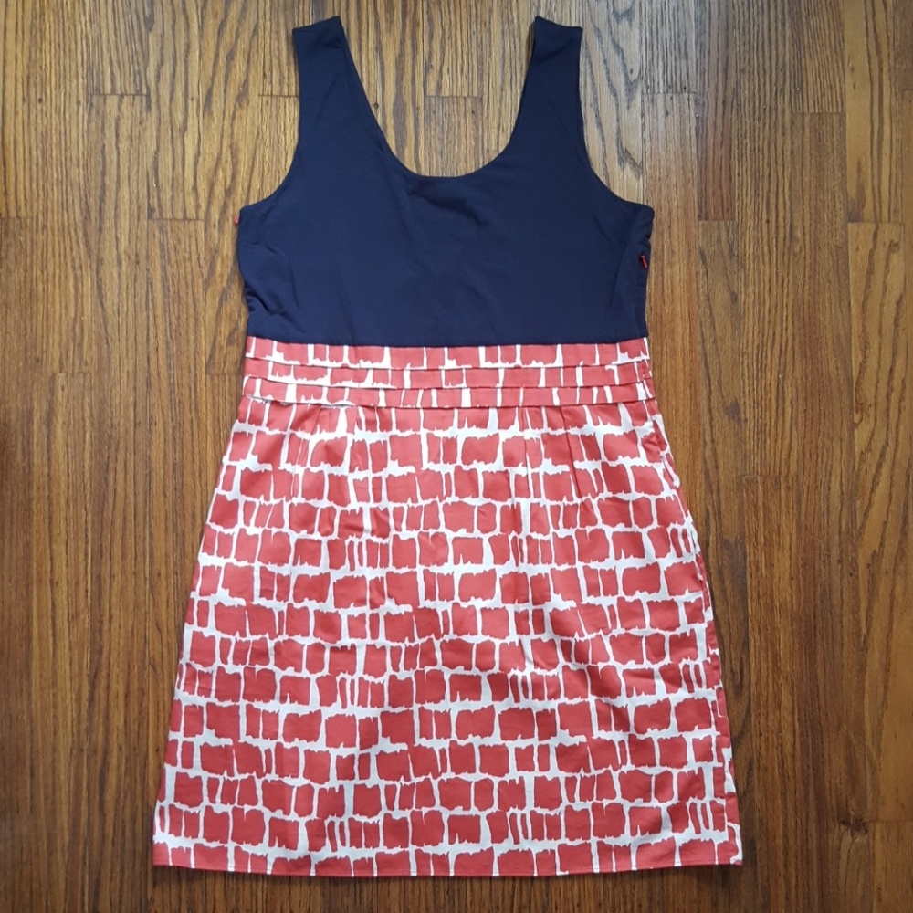 Navy and Red Boden Tank Dress Pockets Sz 14R